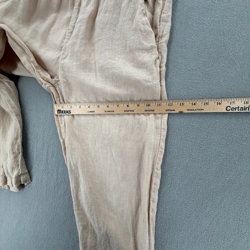 Quince 100% European Linen Flax Wide Leg Pants Women Size Medium